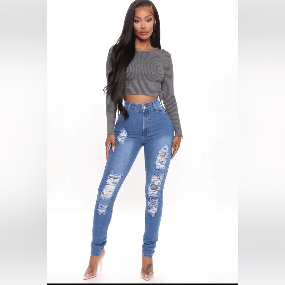 Fashion Nova Distressed Denim